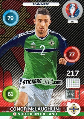 Sticker Conor McLaughlin - UEFA Euro France 2016. Adrenalyn XL - Panini