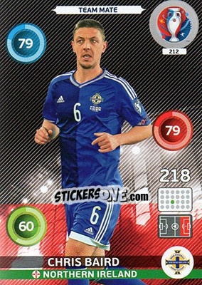 Sticker Chris Baird - UEFA Euro France 2016. Adrenalyn XL - Panini