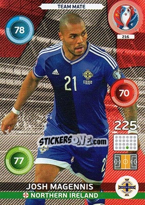 Sticker Josh Magennis - UEFA Euro France 2016. Adrenalyn XL n. 216 - Panini