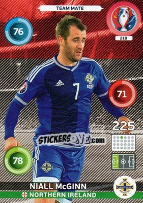 Sticker Niall McGinn - UEFA Euro France 2016. Adrenalyn XL - Panini