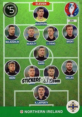 Sticker Eleven - UEFA Euro France 2016. Adrenalyn XL n. 225 - Panini