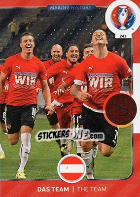 Figurina Making History - UEFA Euro France 2016. Adrenalyn XL n. 241 - Panini