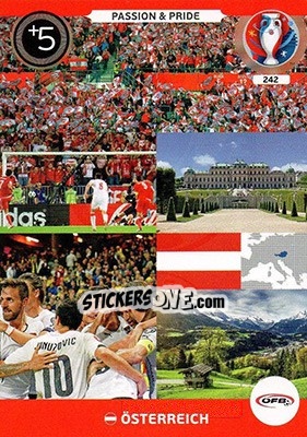 Sticker Passion & Pride - UEFA Euro France 2016. Adrenalyn XL n. 242 - Panini