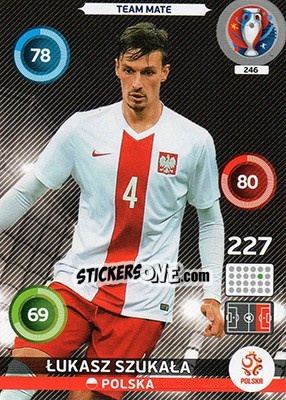 Sticker Lukasz Szukała - UEFA Euro France 2016. Adrenalyn XL n. 246 - Panini