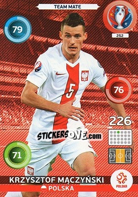 Sticker Krzysztof Mączyński - UEFA Euro France 2016. Adrenalyn XL - Panini