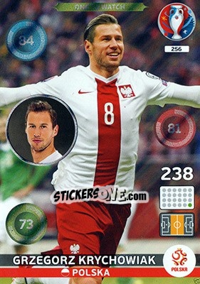 Sticker Grzegorz Krychowiak - UEFA Euro France 2016. Adrenalyn XL - Panini