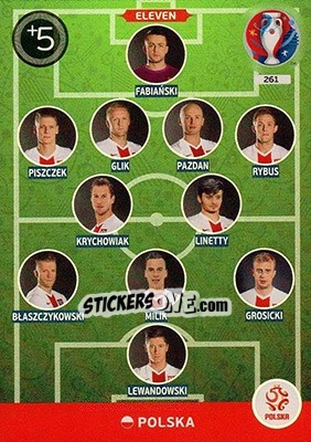 Sticker Eleven - UEFA Euro France 2016. Adrenalyn XL n. 261 - Panini