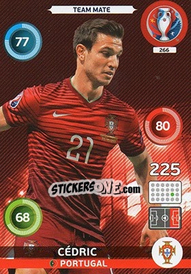 Sticker Cédric Soares - UEFA Euro France 2016. Adrenalyn XL n. 266 - Panini