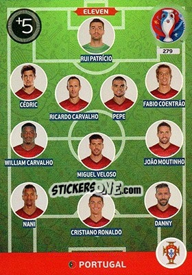 Sticker Eleven - UEFA Euro France 2016. Adrenalyn XL n. 279 - Panini