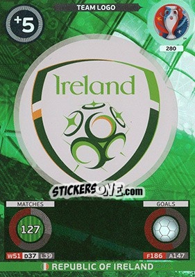 Sticker Team Logo - UEFA Euro France 2016. Adrenalyn XL n. 280 - Panini
