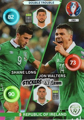 Sticker Shane Long / Jon Walters - UEFA Euro France 2016. Adrenalyn XL n. 293 - Panini
