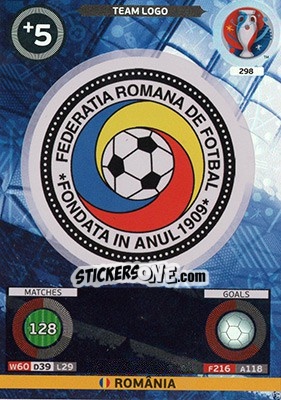 Figurina Team Logo - UEFA Euro France 2016. Adrenalyn XL - Panini