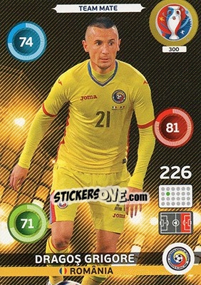 Sticker Dragoș Grigore - UEFA Euro France 2016. Adrenalyn XL n. 300 - Panini