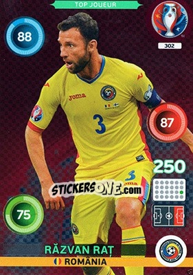 Sticker Răzvan Raț - UEFA Euro France 2016. Adrenalyn XL n. 302 - Panini