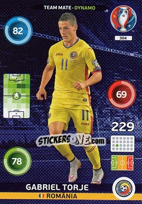 Sticker Gabriel Torje - UEFA Euro France 2016. Adrenalyn XL n. 304 - Panini