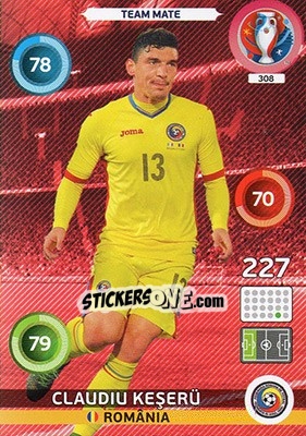 Sticker Claudiu Keșerü - UEFA Euro France 2016. Adrenalyn XL n. 308 - Panini