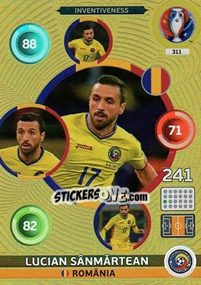 Figurina Lucian Sânmărtean - UEFA Euro France 2016. Adrenalyn XL - Panini