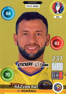 Sticker Răzvan Raț - UEFA Euro France 2016. Adrenalyn XL n. 313 - Panini