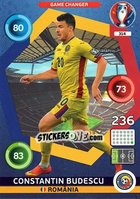 Sticker Constantin Budescu - UEFA Euro France 2016. Adrenalyn XL n. 314 - Panini