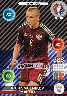 Sticker Igor Smolnikov - UEFA Euro France 2016. Adrenalyn XL n. 320 - Panini