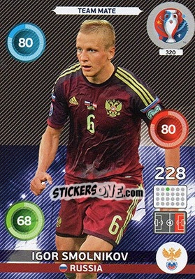 Cromo Igor Smolnikov - UEFA Euro France 2016. Adrenalyn XL - Panini