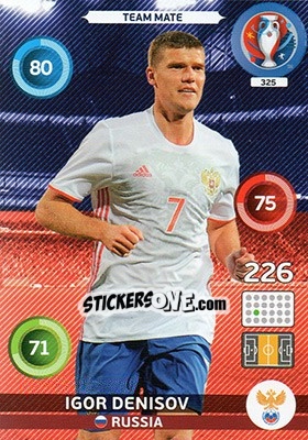 Sticker Igor Denisov - UEFA Euro France 2016. Adrenalyn XL n. 325 - Panini