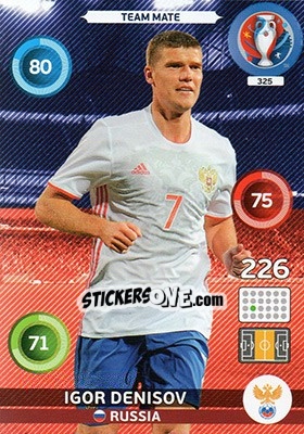 Sticker Igor Denisov - UEFA Euro France 2016. Adrenalyn XL - Panini