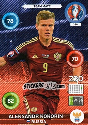 Sticker Aleksandr Kokorin - UEFA Euro France 2016. Adrenalyn XL - Panini