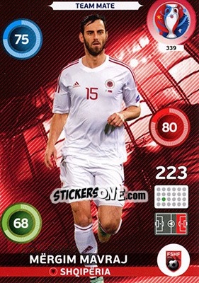 Sticker Mërgim Mavraj - UEFA Euro France 2016. Adrenalyn XL n. 339 - Panini