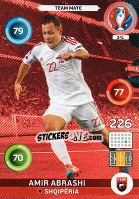 Sticker Amir Abrashi - UEFA Euro France 2016. Adrenalyn XL n. 341 - Panini