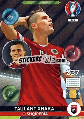 Sticker Taulant Xhaka (Error) - UEFA Euro France 2016. Adrenalyn XL n. 349err - Panini