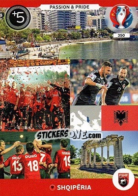 Sticker Passion & Pride - UEFA Euro France 2016. Adrenalyn XL n. 350 - Panini