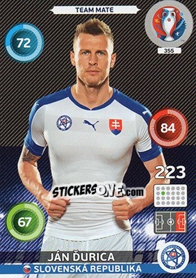 Sticker Ján Ďurica - UEFA Euro France 2016. Adrenalyn XL - Panini