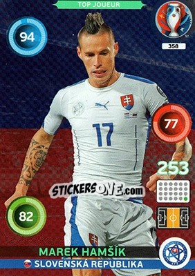 Sticker Marek Hamšík - UEFA Euro France 2016. Adrenalyn XL - Panini