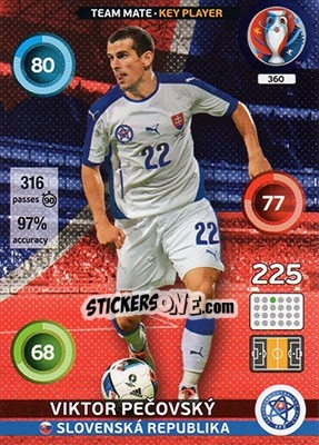 Figurina Viktor Pecovský - UEFA Euro France 2016. Adrenalyn XL - Panini