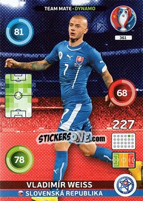Sticker Vladimír Weiss - UEFA Euro France 2016. Adrenalyn XL n. 361 - Panini
