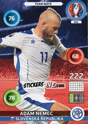 Sticker Adam Nemec - UEFA Euro France 2016. Adrenalyn XL - Panini
