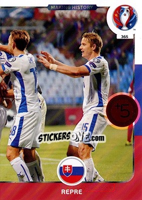 Figurina Making History - UEFA Euro France 2016. Adrenalyn XL n. 365 - Panini