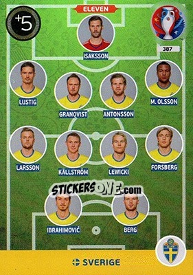 Sticker Eleven - UEFA Euro France 2016. Adrenalyn XL n. 387 - Panini