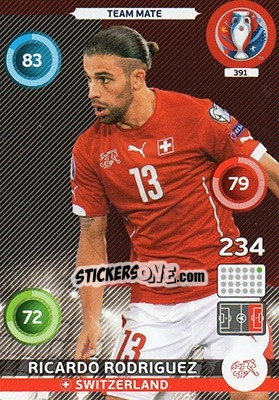 Sticker Ricardo Rodriguez - UEFA Euro France 2016. Adrenalyn XL n. 391 - Panini