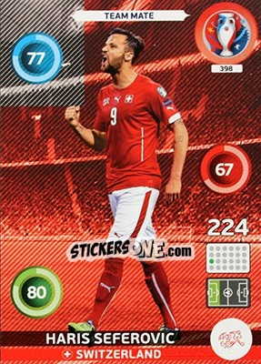 Sticker Haris Seferovic - UEFA Euro France 2016. Adrenalyn XL n. 398 - Panini