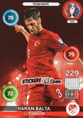 Sticker Hakan Balta - UEFA Euro France 2016. Adrenalyn XL n. 410 - Panini