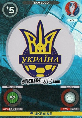 Sticker Team Logo - UEFA Euro France 2016. Adrenalyn XL n. 424 - Panini