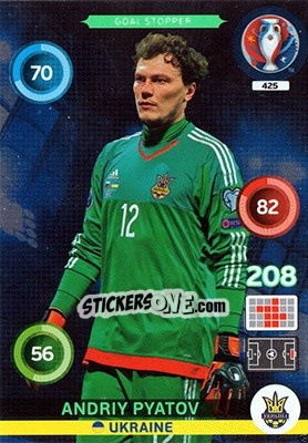 Sticker Andriy Pyatov - UEFA Euro France 2016. Adrenalyn XL n. 425 - Panini