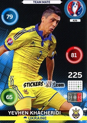 Sticker Yevhen Khacheridi - UEFA Euro France 2016. Adrenalyn XL n. 426 - Panini