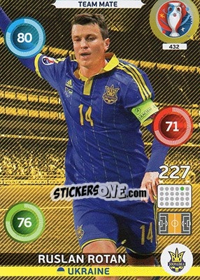 Sticker Ruslan Rotan - UEFA Euro France 2016. Adrenalyn XL n. 432 - Panini