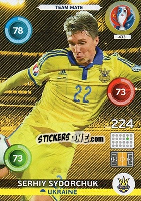Sticker Serhiy Sydorchuk - UEFA Euro France 2016. Adrenalyn XL n. 433 - Panini