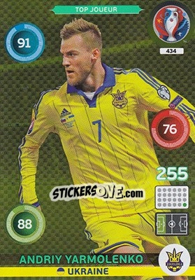 Sticker Andriy Yarmolenko - UEFA Euro France 2016. Adrenalyn XL n. 434 - Panini