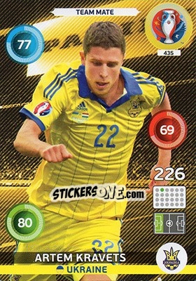 Sticker Artem Kravets - UEFA Euro France 2016. Adrenalyn XL n. 435 - Panini