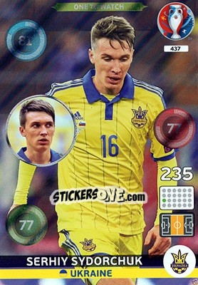 Sticker Serhiy Sydorchuk - UEFA Euro France 2016. Adrenalyn XL n. 437 - Panini